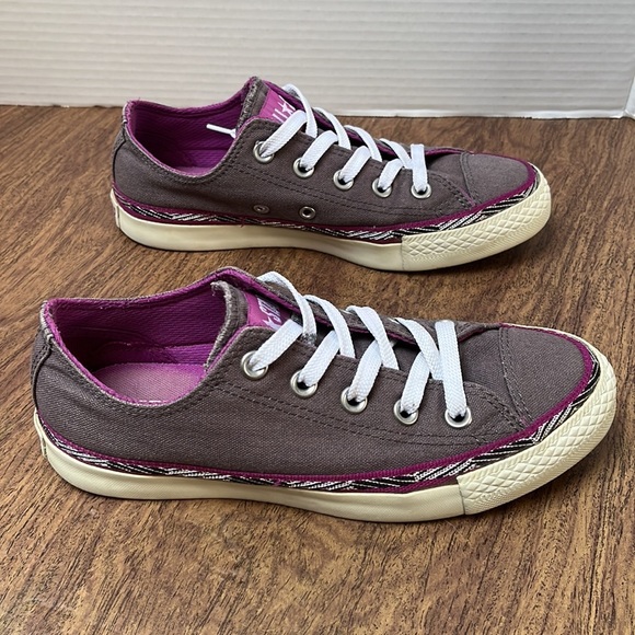 Converse Women's All Star Low Top Shoes Purple Converse Sneakers Size 6 - Picture 3 of 15